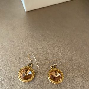 Gorgeous gold and orange earrings